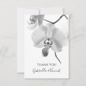 Zwarte en witte orchidee weddenschap notitiekaartje (Voorkant)