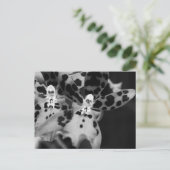 Zwarte en witte orchideeën briefkaart (Staand voorkant)