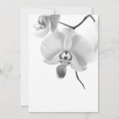 Zwarte en witte orchideeën bruiloft kaart (Achterkant)