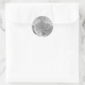 Zwarte en witte orchideeën ronde sticker (Tas)