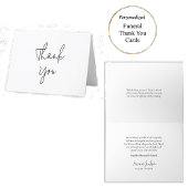 Zwarte en witte orthodoxe begrafenis bedankkaart