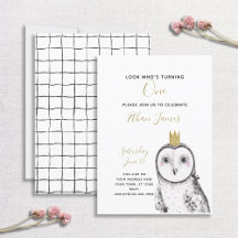 Zwarte en witte ovale Baby 1e verjaardag