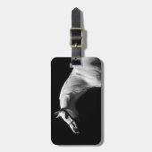 Zwarte en witte paarden bagagelabel (Voorkant verticaal)