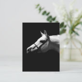 Zwarte en witte paarden briefkaart (Staand voorkant)