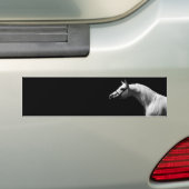 Zwarte en witte paarden bumpersticker (Op auto)
