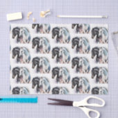 Zwarte en witte paarden in Waterverf Tissuepapier (Craft)