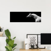 Zwarte en witte paarden poster (Thuiskantoor)