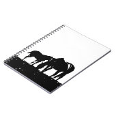 Zwarte en witte paarden Silhouette Notitieboek (Linkerzijde)