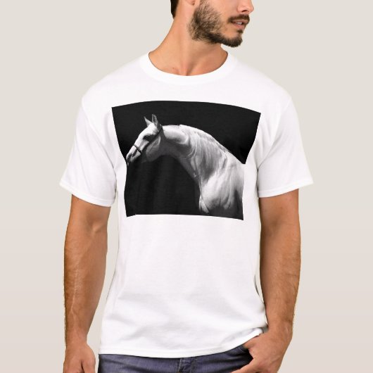 Zwarte en witte paarden t-shirt (Voorkant)