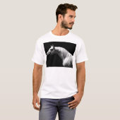 Zwarte en witte paarden t-shirt (Voorkant volledig)