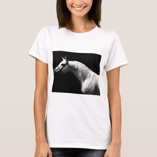 Zwarte en witte paarden t-shirt (Voorkant)