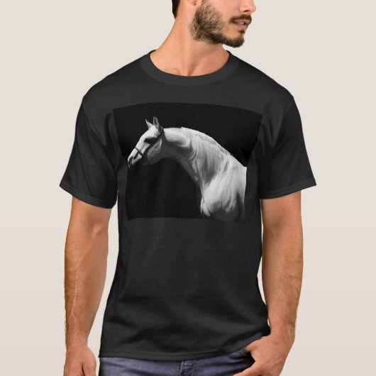 Zwarte en witte paarden t-shirt (Voorkant)