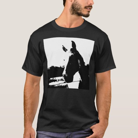 Zwarte en witte paarden t-shirt (Voorkant)