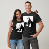 Zwarte en witte paarden t-shirt (Unisex)