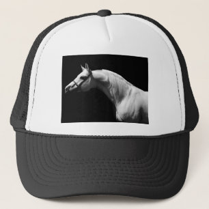 Zwarte en witte paarden trucker pet