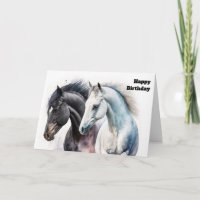 Zwarte en witte paardenhaar in de Waterverf van af