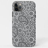 Zwarte en witte  paisley Case-Mate iPhone case (Achterkant)