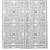 Zwarte en witte paisley douchegordijn (Voorkant)