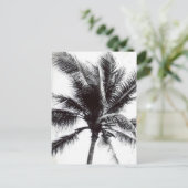 Zwarte en witte palm briefkaart (Staand voorkant)