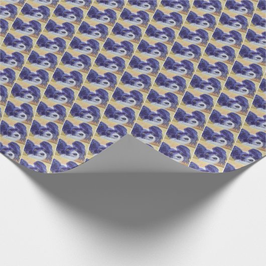 ZWARTE EN WITTE PAPILLON CADEAUPAPIER (Hoek)