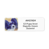 ZWARTE EN WITTE PAPILLON ETIKET (Voorkant)