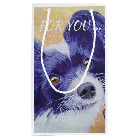 ZWARTE EN WITTE PAPILLON KLEIN CADEAUZAKJE (Achterkant)