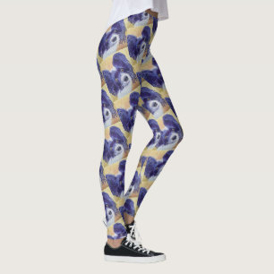 ZWARTE EN WITTE PAPILLON LEGGINGS