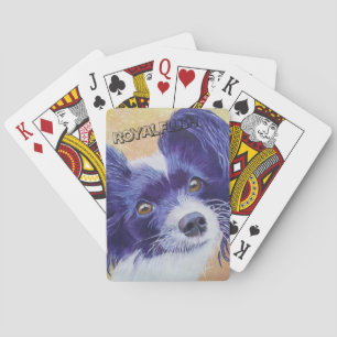 ZWARTE EN WITTE PAPILLON POKERKAARTEN