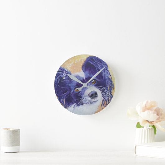 ZWARTE EN WITTE PAPILLON RONDE KLOK (Huis)