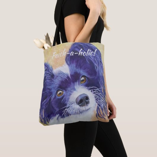 ZWARTE EN WITTE PAPILLON TOTE BAG (Dichtbij)