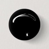 Zwarte en witte parachute - Buttonnen Ronde Button 3,2 Cm (Voorkant)