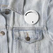 Zwarte en witte parachute - Buttonnen Ronde Button 5,7 Cm (In situ)
