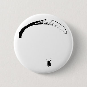 Zwarte en witte parachute - Buttonnen Ronde Button 5,7 Cm