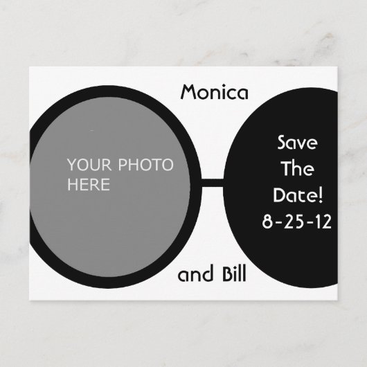 Zwarte en Witte Parels Aankondigingskaart (Voorkant)