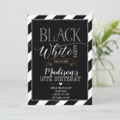 Zwarte en witte partij kaart (Staand voorkant)