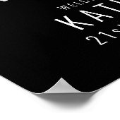 Zwarte en Witte Partij Poster (Hoek)