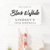 Zwarte en Witte Partij Spandoek (Insitu)