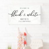 Zwarte en Witte Partij Spandoek (Insitu)