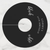 Zwarte en Witte Partij Wijnglaslabel (Voorkant)