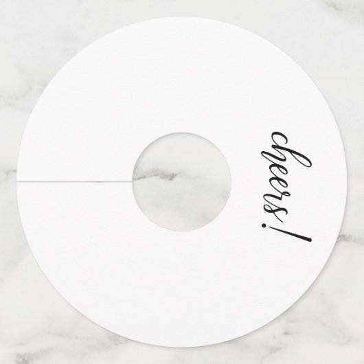 Zwarte en Witte Partij Wijnglaslabel (Achterkant)