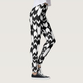 zwarte en witte patroon leggings (Rechts)