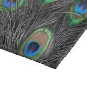 Zwarte en witte peacock-doezelaar snijplank (Hoek)
