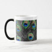 Zwarte en witte peacock Mok (Links)