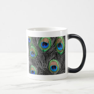 Zwarte en witte peacock Mok