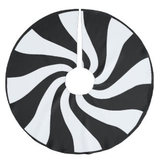 Zwarte en witte pepermunt kerstboomrokken kerstboom rok