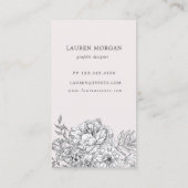 Zwarte en witte peulvruchten visitekaartje (Achterkant)