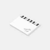 Zwarte en witte piano Keys Typografie Kerstmis Post-it® Notes (Schuin)
