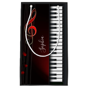 Zwarte en witte Piano Small Gift Bag Klein Cadeauzakje
