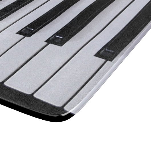 Zwarte en witte pianoketoestel snijplank (Hoek)