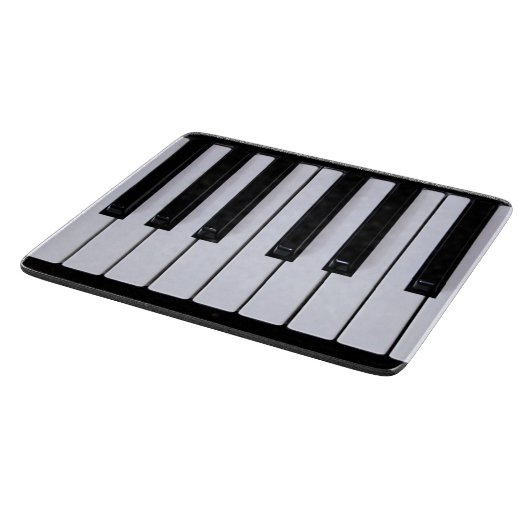Zwarte en witte pianoketoestel snijplank (Hoek)